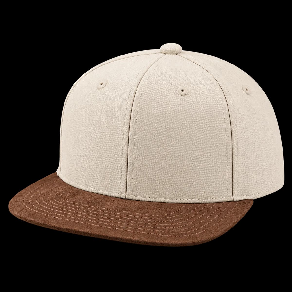 Generated suede-brim snapback design reference
