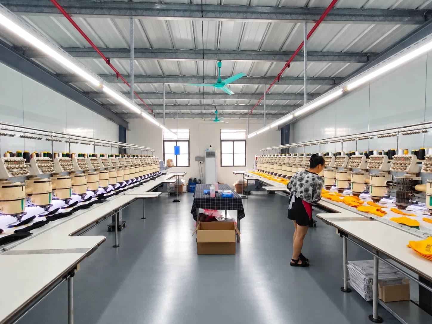 Embroidery equipment in our factory